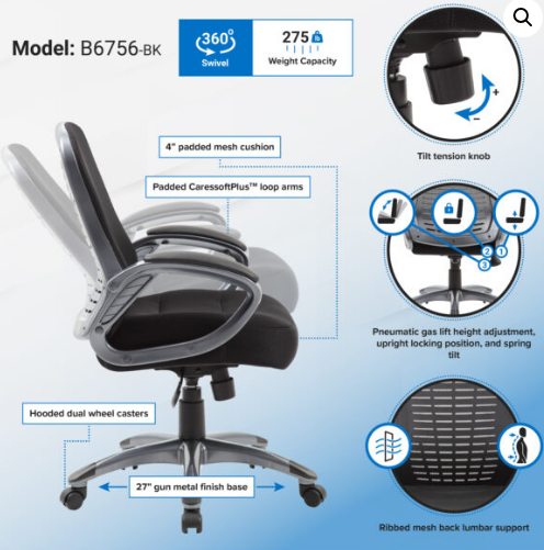 Ribbed High Back Mesh Chair. Office Furniture located in Mission Viejo, Orange County, CA 33.619850, -177.680500