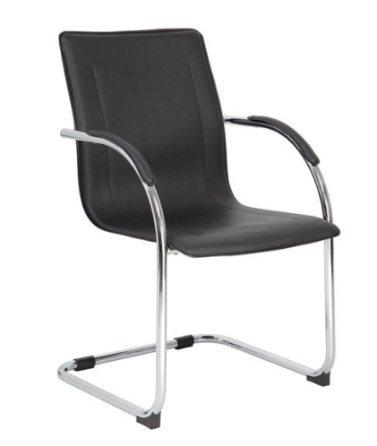 Chrome Frame Black Vinyl Side Chair set of 2. Office Furniture located in Mission Viejo, Orange County, CA 33.619850, -177.680500