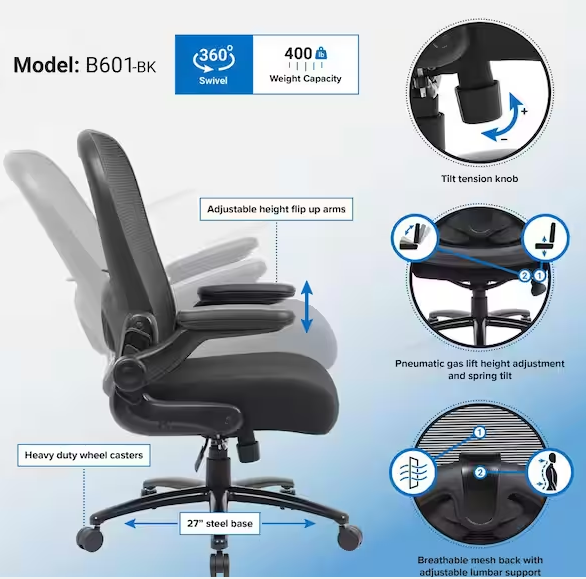 Heavy Duty Mesh Back Chair. Office Furniture located in Mission Viejo, Orange County, CA 33.619850, -177.680500