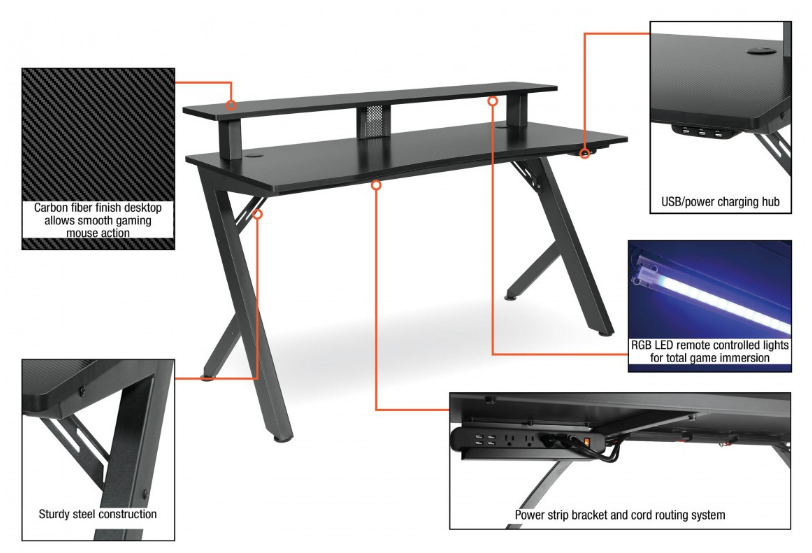 Area 51 Battle Station Gaming Desk. Office Furniture located in Mission Viejo, Orange County, CA 33.619850, -177.680500