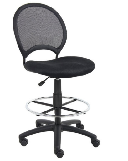 Boss Mesh Drafting Stool W/ Adjustable Arms