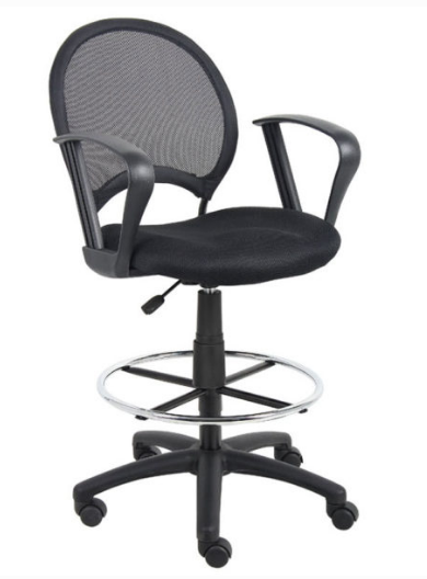 Boss Mesh Drafting Stool W/ Adjustable Arms