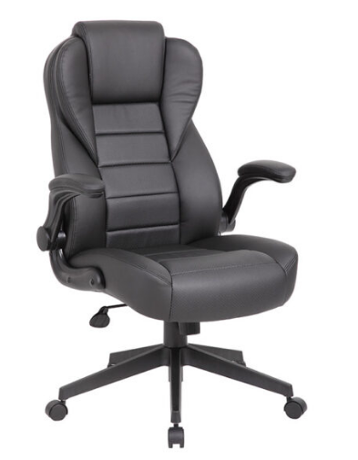 Boss Executive High Back CaressoftPlus Flip Arm Chair