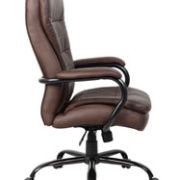 Boss Heavy Duty Double Plush LeatherPlus Chair-400 Lbs.