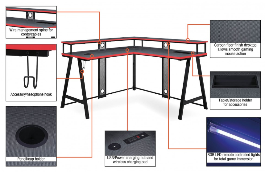 Disruptor L Shape Gaming Desk. Office Furniture located in Mission Viejo, Orange County, CA 33.619850, -177.680500