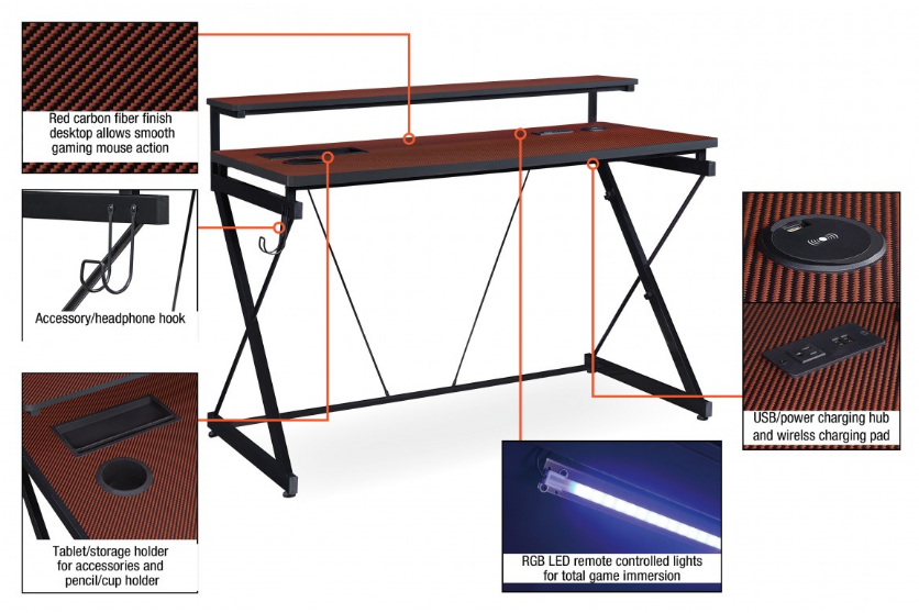 Emulator Pro Battle Station Gaming Desk. Office Furniture located in Mission Viejo, Orange County, CA 33.619850, -177.680500