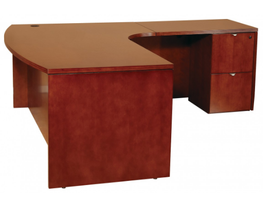 Kenwood Bow Front Curved Corner L Shape Desk. Office Furniture located in Mission Viejo, Orange County, CA 33.619850, -177.680500