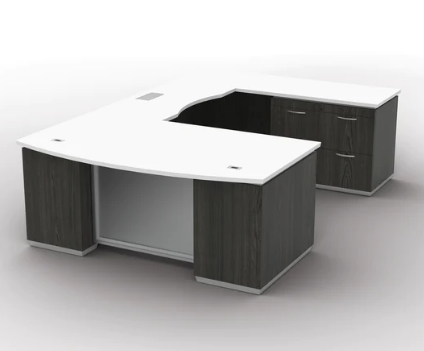 Tuxedo Series Bowfront U Shape Desk. Office Furniture located in Mission Viejo, Orange County, CA 33.619850, -177.680500