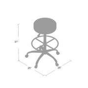 Boss Office AM Vinyl Medical/Drafting Stool, Black