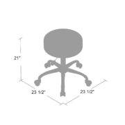 Boss Office AM Vinyl Be Well Medical Spa Professional Adjustable Stool, Grey