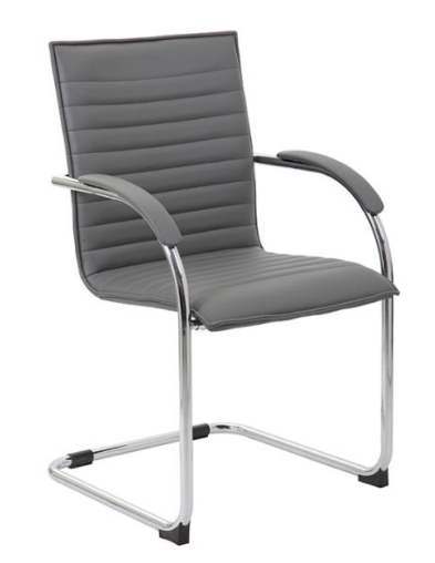Chrome Frame Grey Vinyl Side Chair - set of 2. Office Furniture located in Mission Viejo, Orange County, CA 33.619850, -177.680500