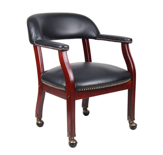 Traditional Leather Captain’s Chair. Office Furniture located in Mission Viejo, Orange County, CA 33.619850, -177.680500