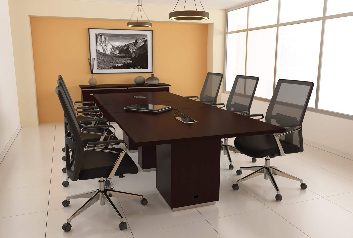 Tuxedo Series 8 foot Rectangular Conference Table. Office Furniture located in Mission Viejo, Orange County, CA 33.619850, -177.680500