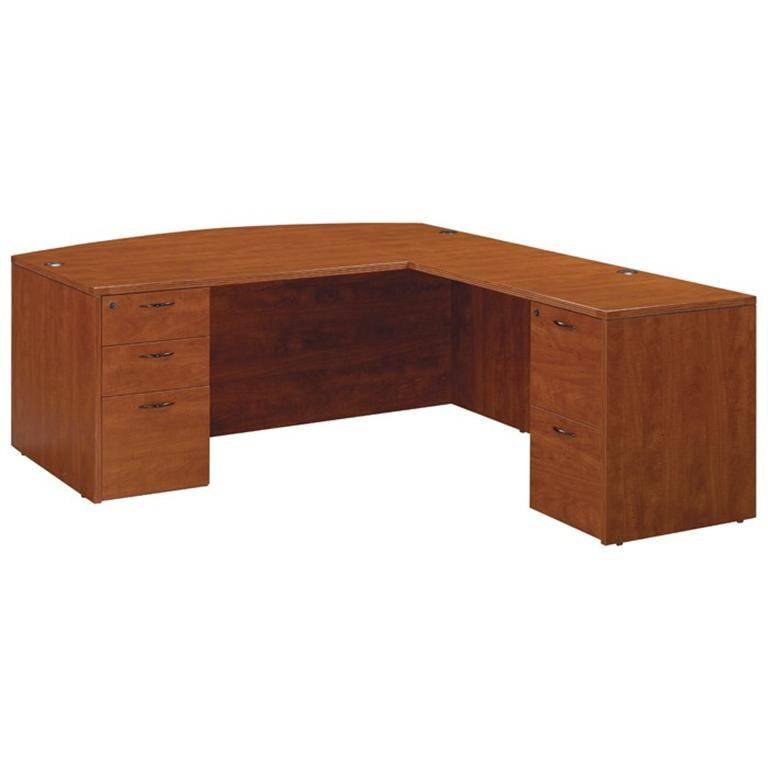Napa Bowfront L-Shape Double Pedestal Desk. Office Furniture located in Mission Viejo, Orange County, CA 33.619850, -177.680500
