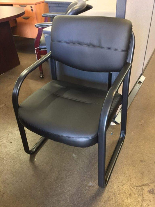 Leather Sled Base Side Chair. Office Furniture located in Mission Viejo, Orange County, CA 33.619850, -177.680500