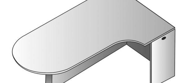 New Napa curved corner bullet desk L/R