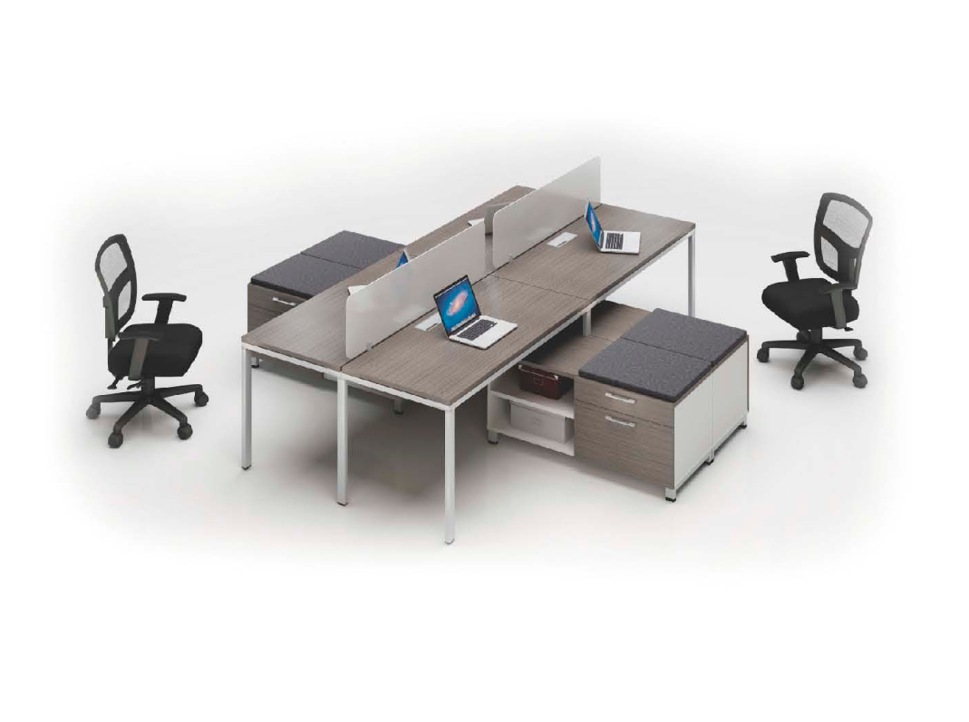 Simple System 4 Person Workstation. Office Furniture located in Mission Viejo, Orange County, CA 33.619850, -177.680500