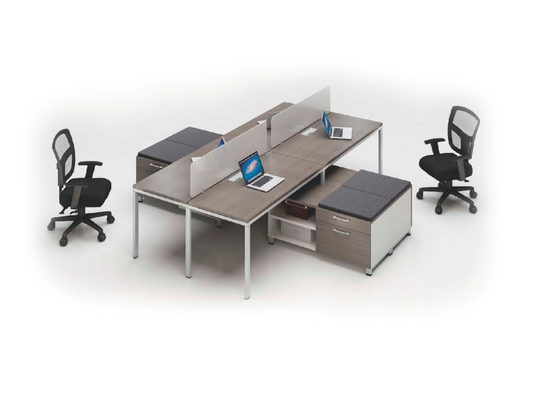 Simple System 4 Person Workstation. Office Furniture located in Mission Viejo, Orange County, CA 33.619850, -177.680500