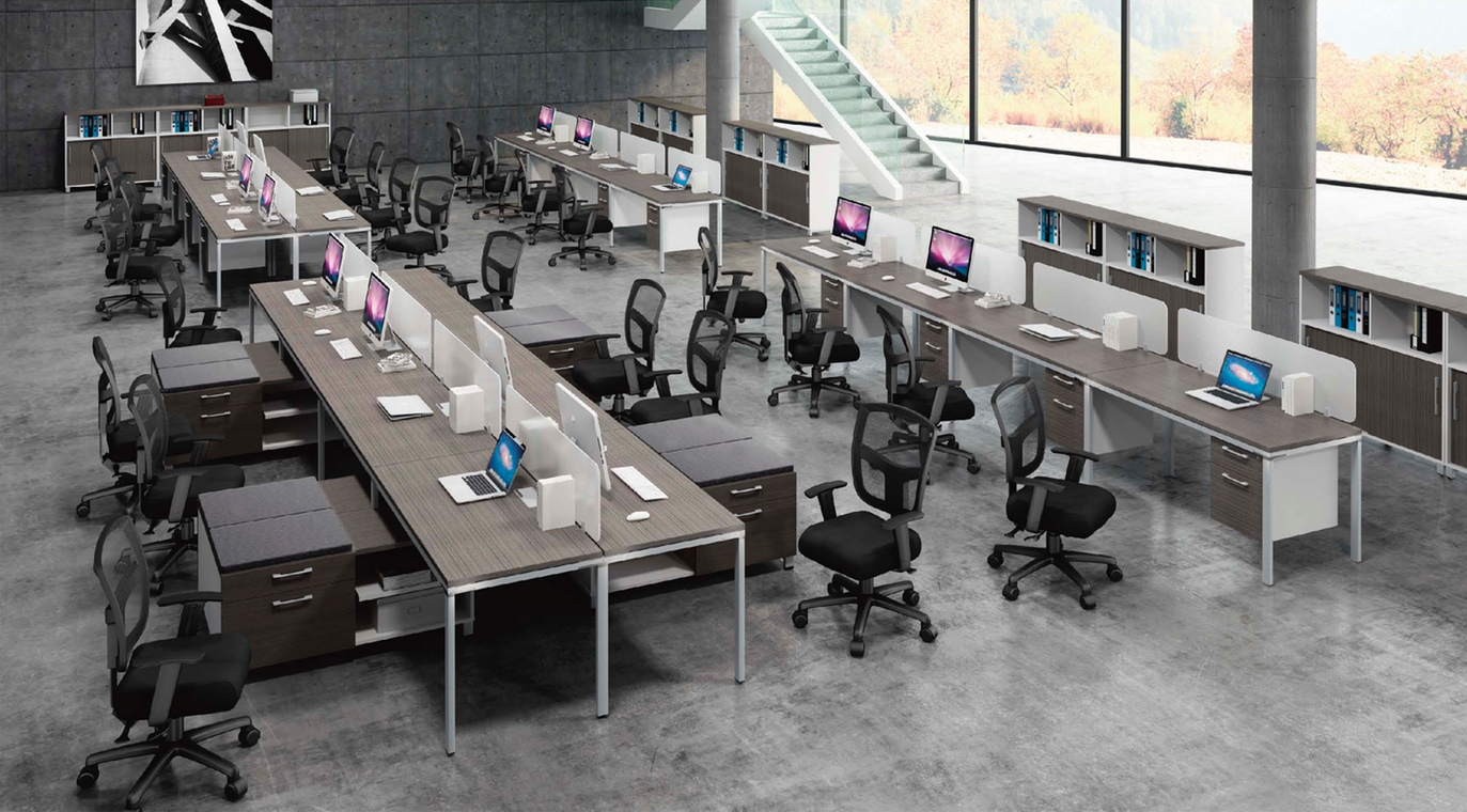 Driftwood Simple System Expandable Dual Modular Workstation. Office Furniture located in Mission Viejo, Orange County, CA 33.619850, -177.680500
