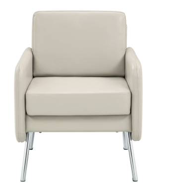 Lounge Chair w Chrome Finish Legs