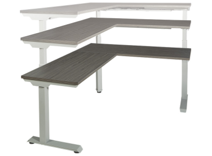 Ascend Height Adjustable L Shape Table - 3 Stage 33.619850, -177.680500