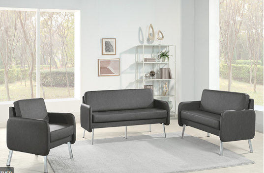 Sofa w Chrome Finish Legs - by Office Star Products