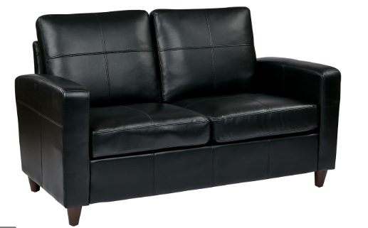 Loveseat w Espresso Finish Legs - by Office Star Products