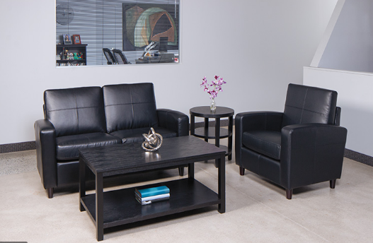 Loveseat w Espresso Finish Legs - by Office Star Products