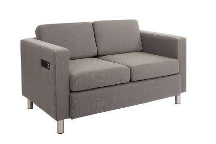 Atlantic Loveseat with Dual UL Approved AC and USB Charging Station