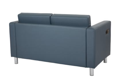 Atlantic Loveseat with Dual UL Approved AC and USB Charging Station