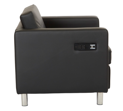 Atlantic Armchair w a Single UL Approved AC and USB Charging Station