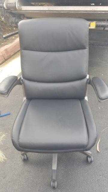 Lay Z Boy Black Leather Chair - Pre Owned