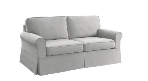 Ashton Slipcover Sofa Cottage Style in Fog Fabric. Office Furniture located in Mission Viejo, Orange County, CA 33.619850, -177.680500