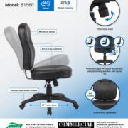 Boss Black Leather Task Chair