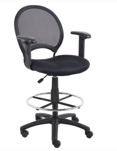 Mesh Drafting Stool W-Adjustable Arms. Office Furniture located in Mission Viejo, Orange County, CA 33.619850, -177.680500
