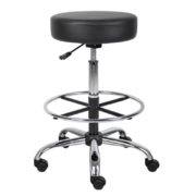 Boss Office AM Vinyl Medical/Drafting Stool, Black