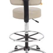 Boss Office AM Vinyl Medical/Drafting Stool with Back, Beige