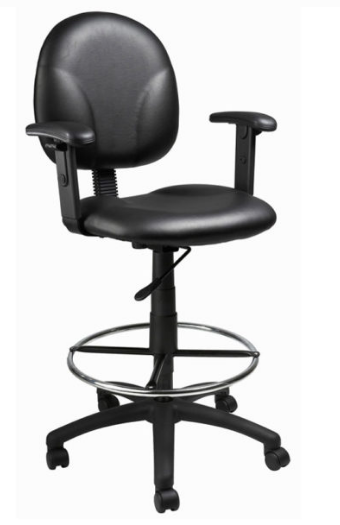 New - Boss Stand Up Fabric Drafting Stool with Foot Rest