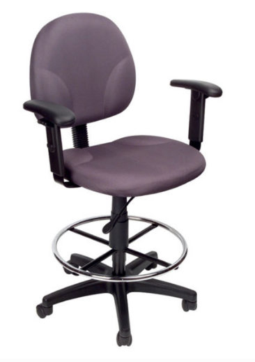 Stand Up Fabric Drafting Stool with Foot Rest. Office Furniture located in Mission Viejo, Orange County, CA 33.619850, -177.680500