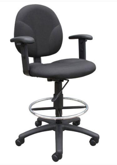 Stand Up Fabric Drafting Stool with Foot Rest. Office Furniture located in Mission Viejo, Orange County, CA 33.619850, -177.680500