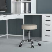 Boss Office AM Vinyl Be Well Medical Spa Professional Adjustable Stool, Beige