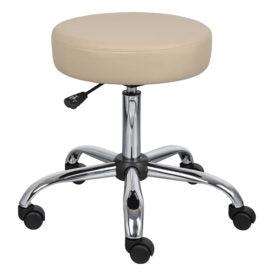 Boss Office AM Vinyl Be Well Medical Spa Professional Adjustable Stool, Beige