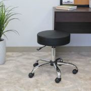 Boss Office AM Vinyl Be Well Medical Spa Professional Adjustable Stool, Black