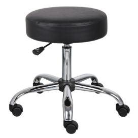 Boss Office AM Vinyl Be Well Medical Spa Professional Adjustable Stool, Black