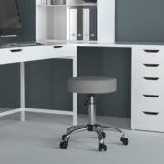 Boss Office AM Vinyl Be Well Medical Spa Professional Adjustable Stool, Grey
