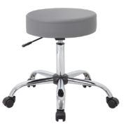 Boss Office AM Vinyl Be Well Medical Spa Professional Adjustable Stool, Grey