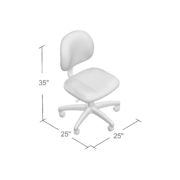 Boss Perfect Posture Deluxe Office Task Chair without Arms, Black