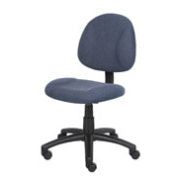 Boss Perfect Posture Deluxe Office Task Chair without Arms, Blue