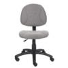Boss Perfect Posture Deluxe Office Task Chair without Arms, Grey