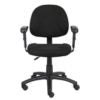 Boss Perfect Posture Deluxe Office Task Chair with Adjustable Arms, Black